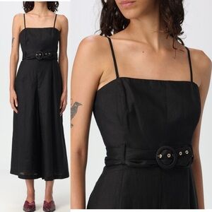 NWT Zimmermann Golden Belted Linen Jumpsuit Playsuit Size 0/ Small
